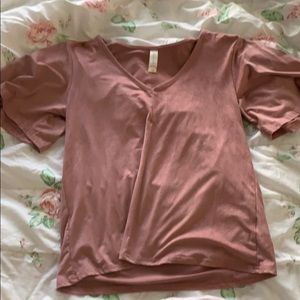 Altar’d State, Pink Leather Tee